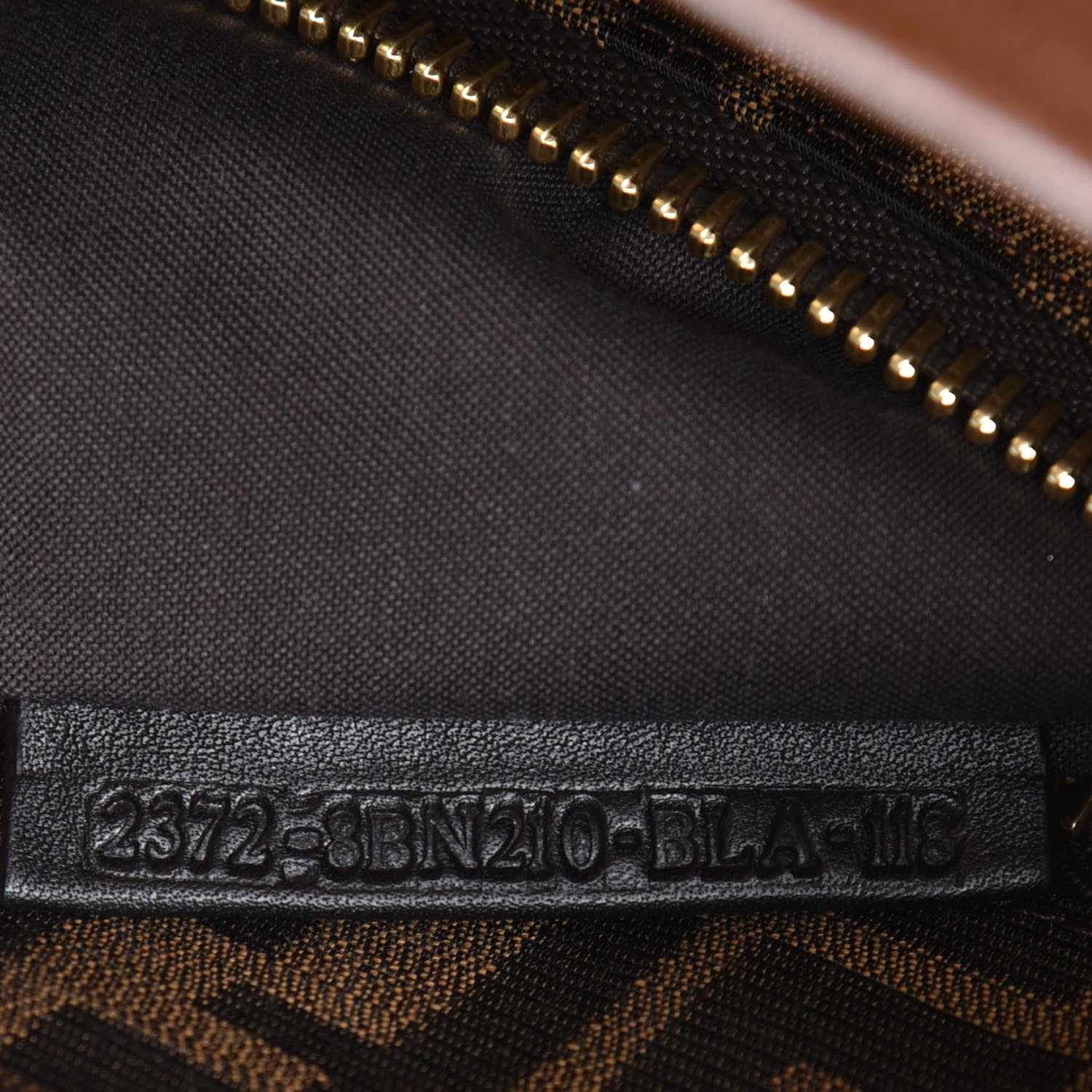 Fendi Goatskin Zucca Large Peekaboo Iconic Satchel Cuoio Tobacco Moro 9 of 9