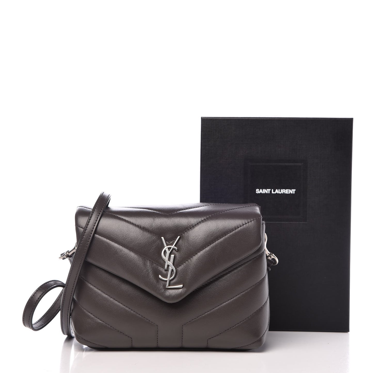 Calfskin Y Quilted Monogram Toy Loulou Crossbody Bag Asphalt