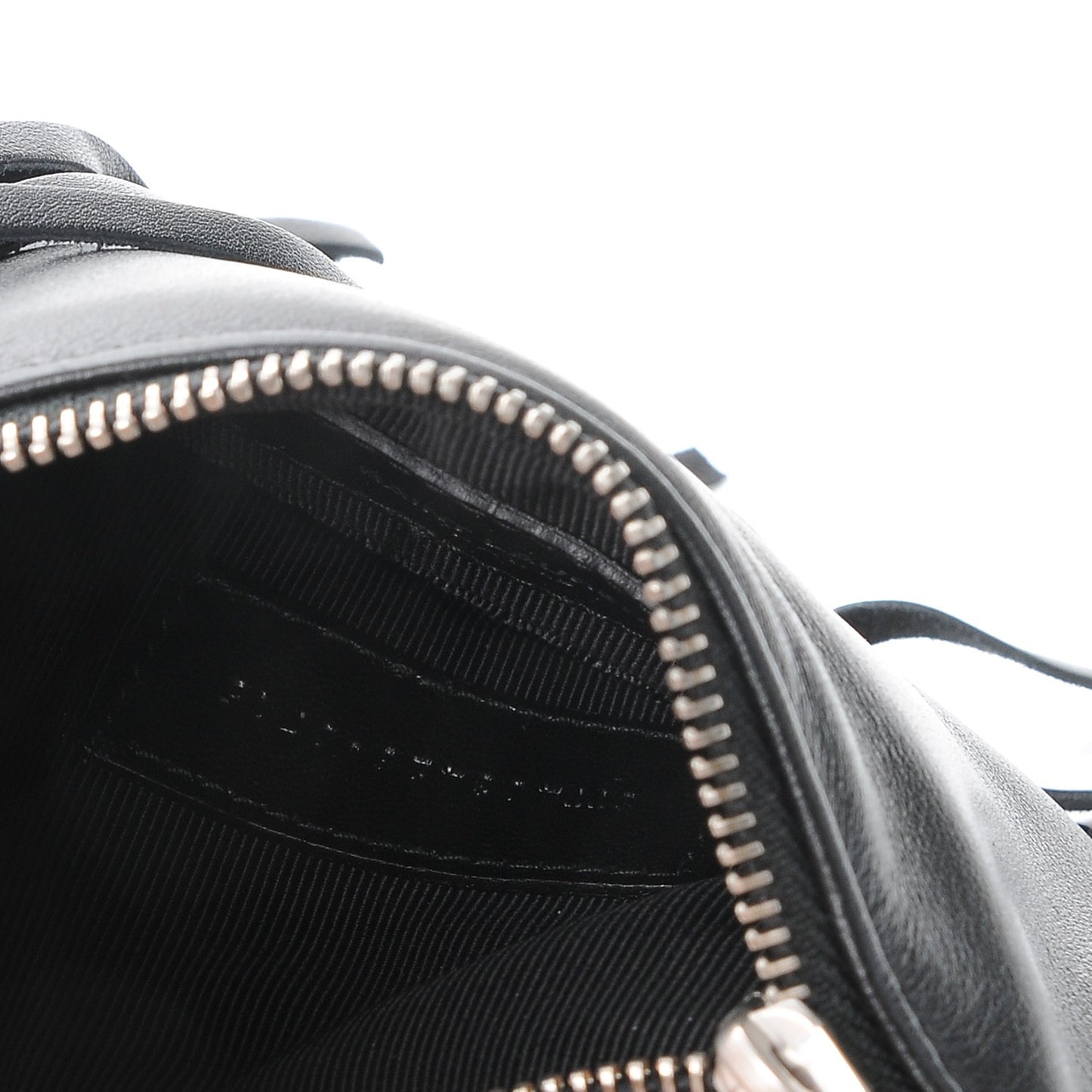 Calfskin Monogram Small Fringe Key Pouch Black