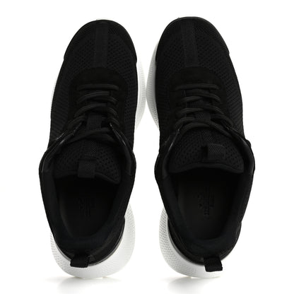 Hermes Technical Knit Suede Heros Sneakers 39 Black 2 of 14