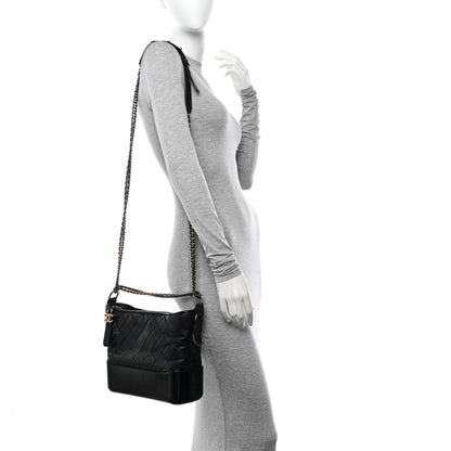 Chanel Aged Calfskin Quilted New Medium Gabrielle Hobo Black 3 of 10