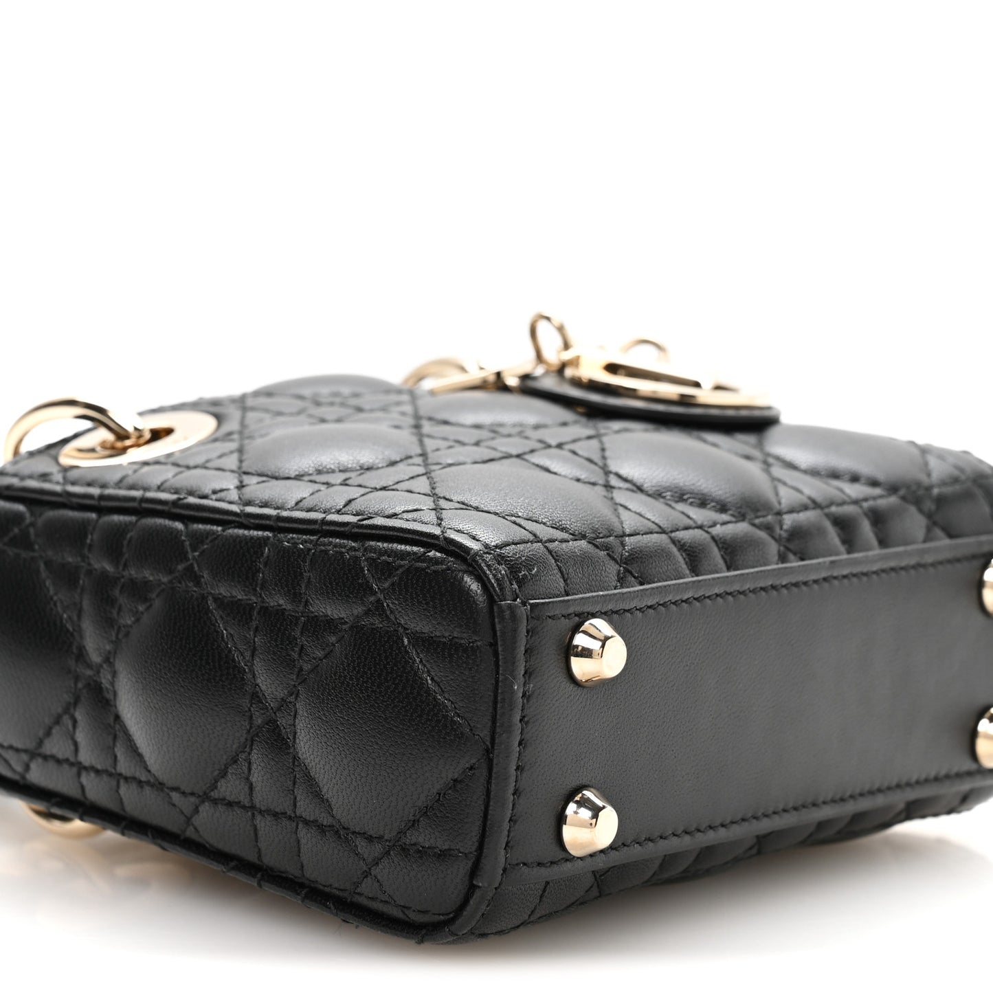 Lambskin Cannage Micro Lady Dior Black