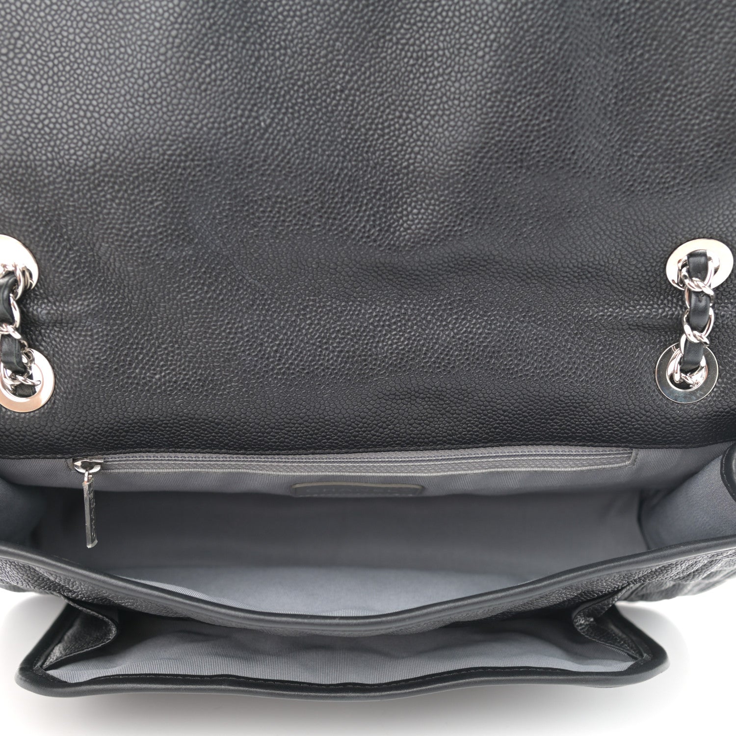 Chanel Caviar Quilted Large French Riviera Flap Black 4 of 9