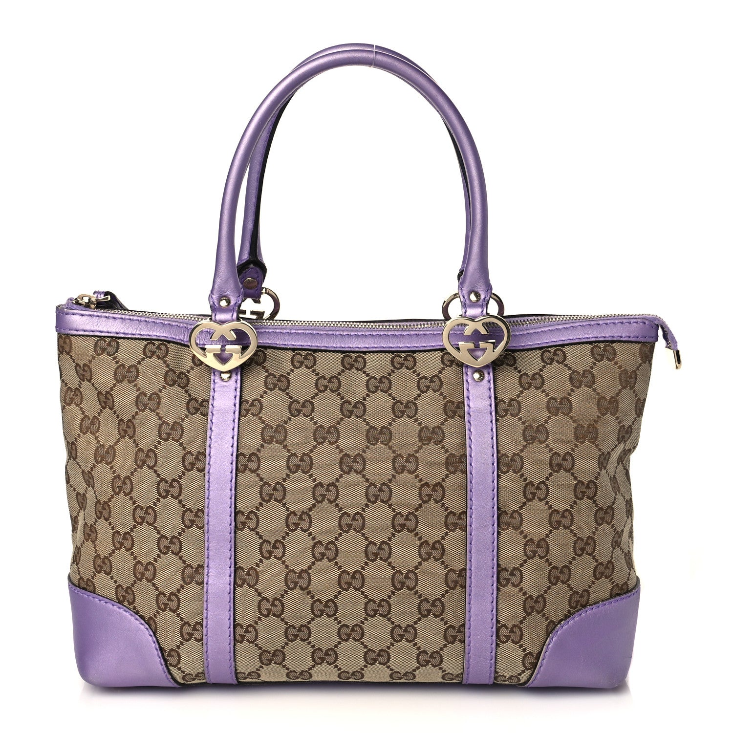 Gucci Monogram Small Lovely Heart Tote Purple 1 of 10