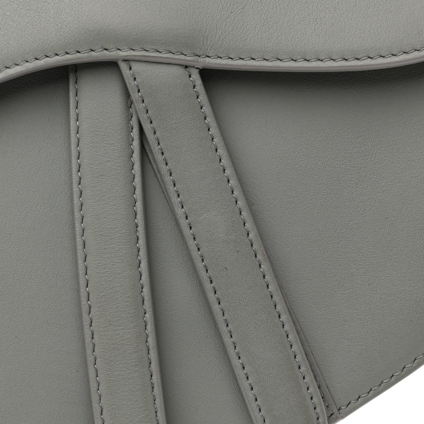 Ultra Matte Calfskin Saddle Bag Grey