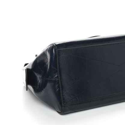 Givenchy Creased Patent Calfskin Medium ID Flap Navy Blue 8 of 9