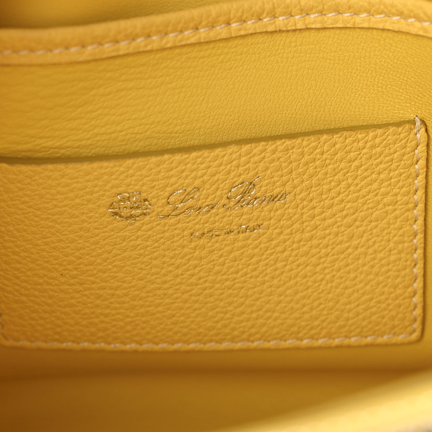 Loro Piana Grained Calfskin Bellevue Odessa Yellow 6 of 15