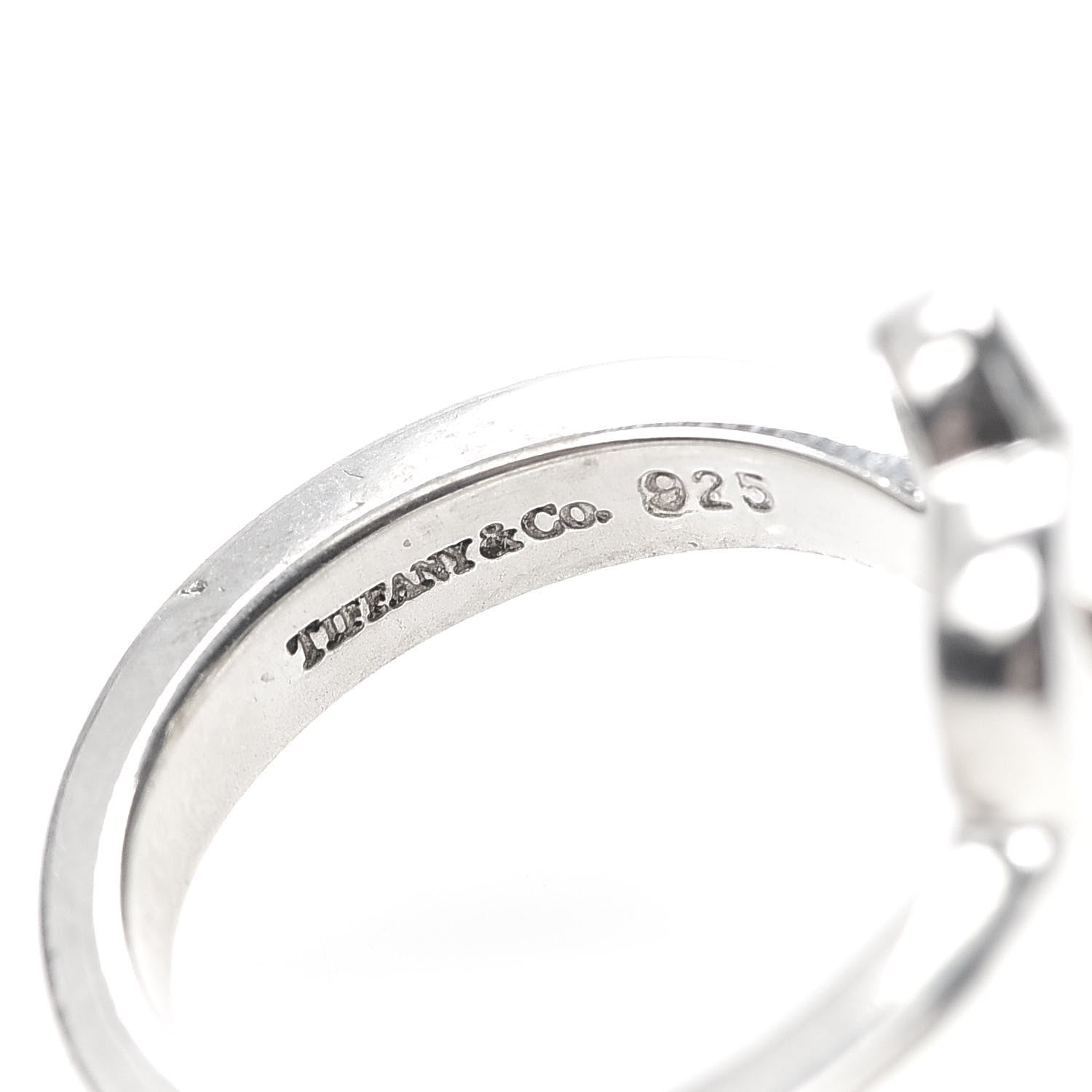 Tiffany Sterling Silver Paloma Picasso Diamond Loving Heart Ring 49 4.75 5 of 5