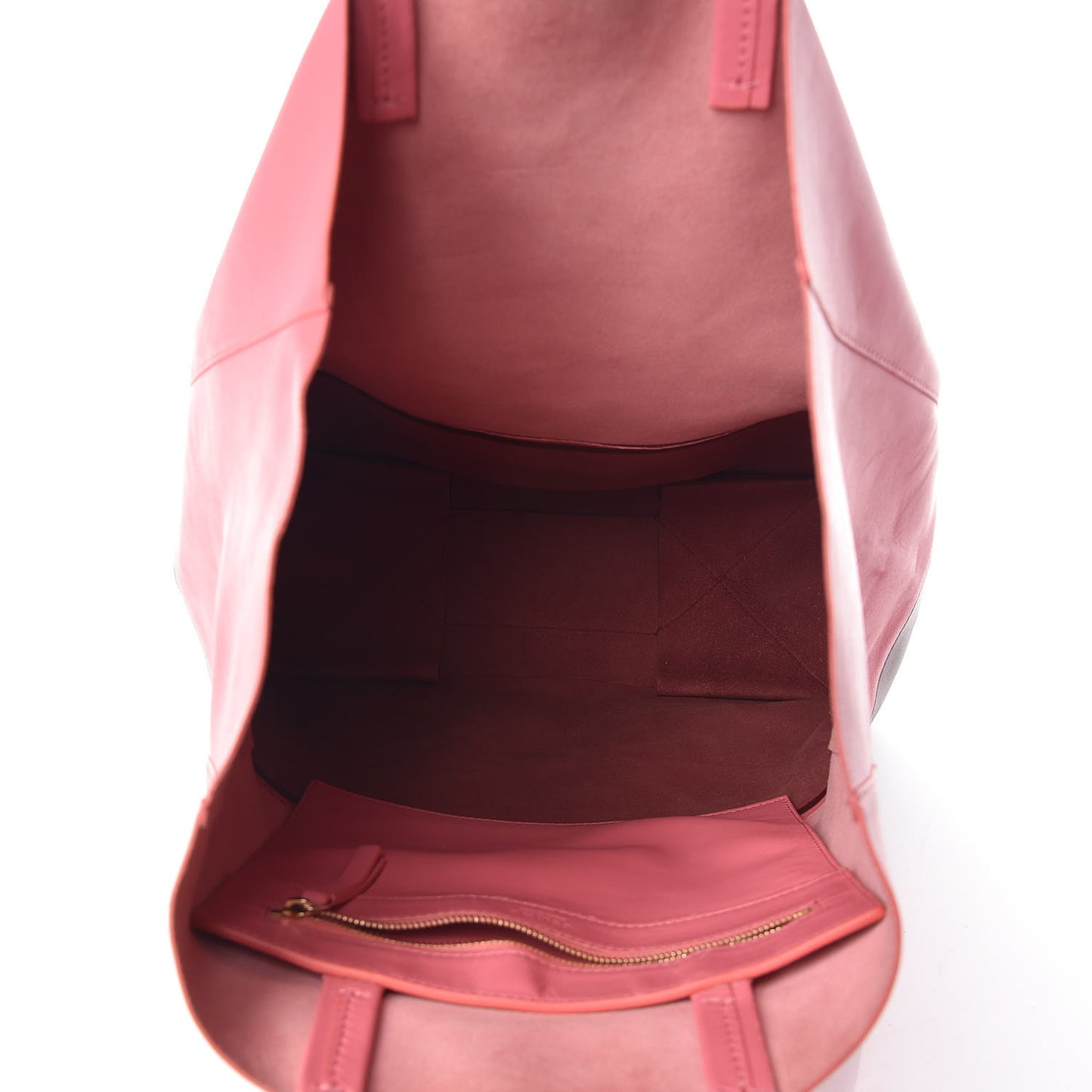 Lambskin Vertical Bi-Cabas Pink Rust