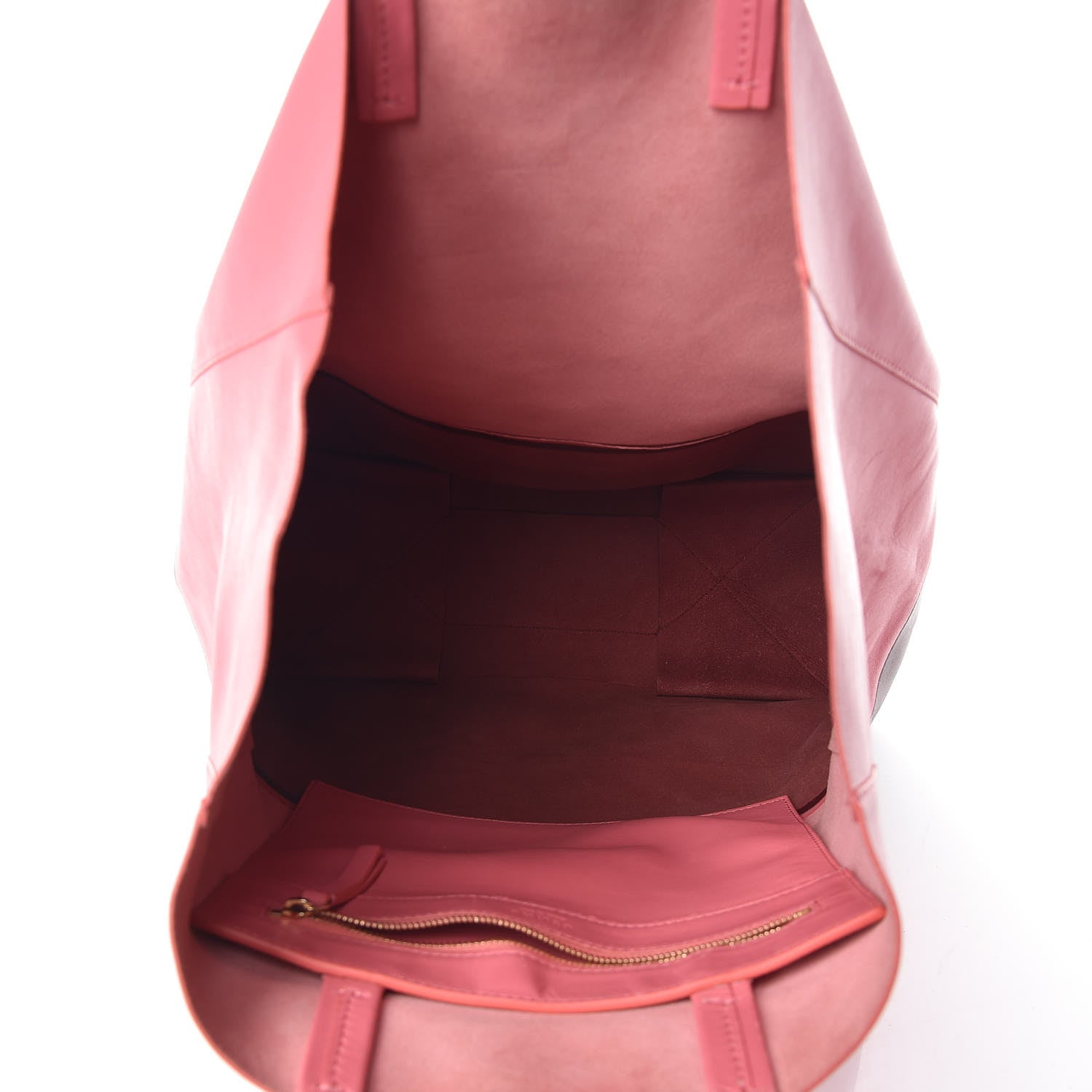Celine Lambskin Vertical Bi-Cabas Pink Rust 5 of 11