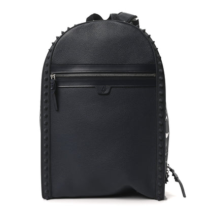 Christian Louboutin Calfskin Nylon Backparis Spiked Backpack Marine 1 of 9