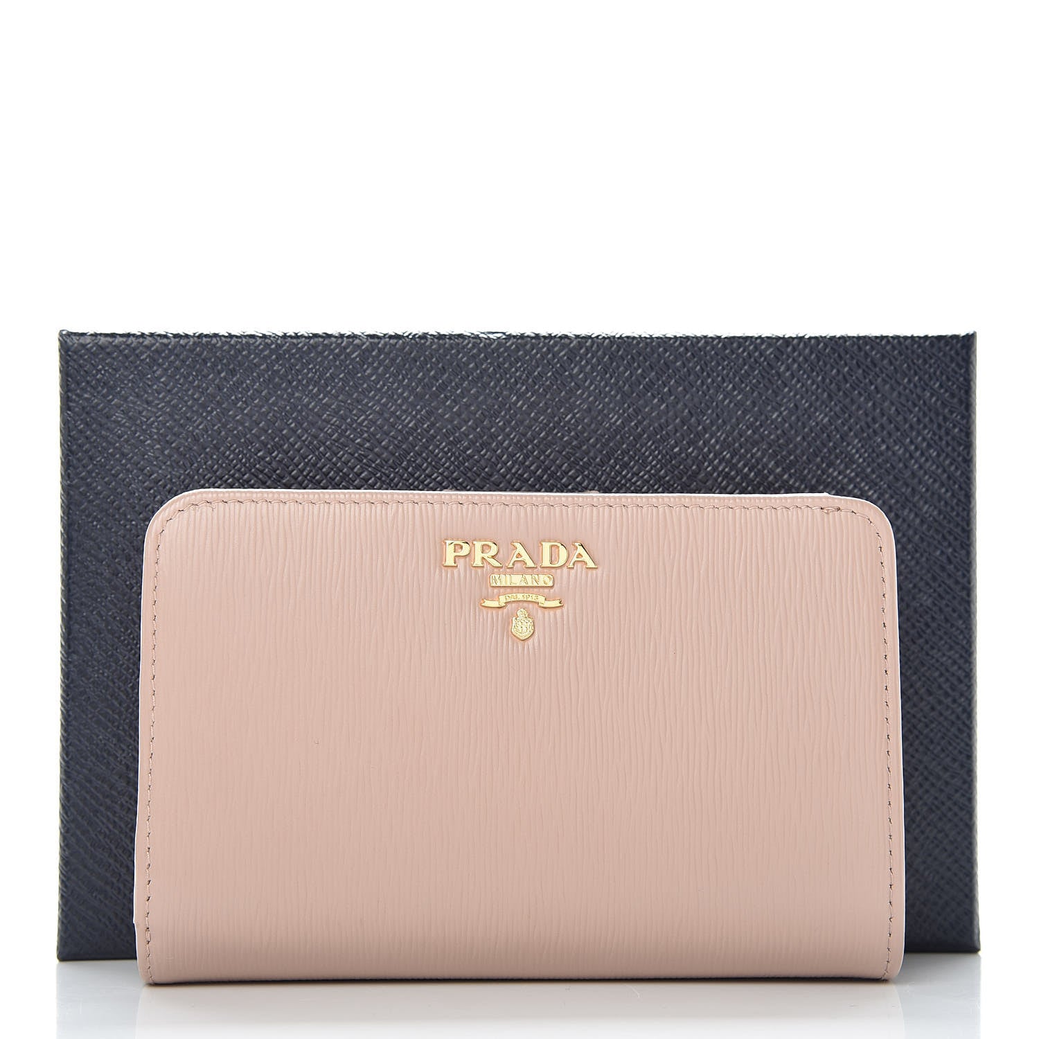 Prada Vitello Move Metal Zip Around Wallet Cammeo 8 of 8