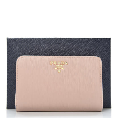 Prada Vitello Move Metal Zip Around Wallet Cammeo 8 of 8