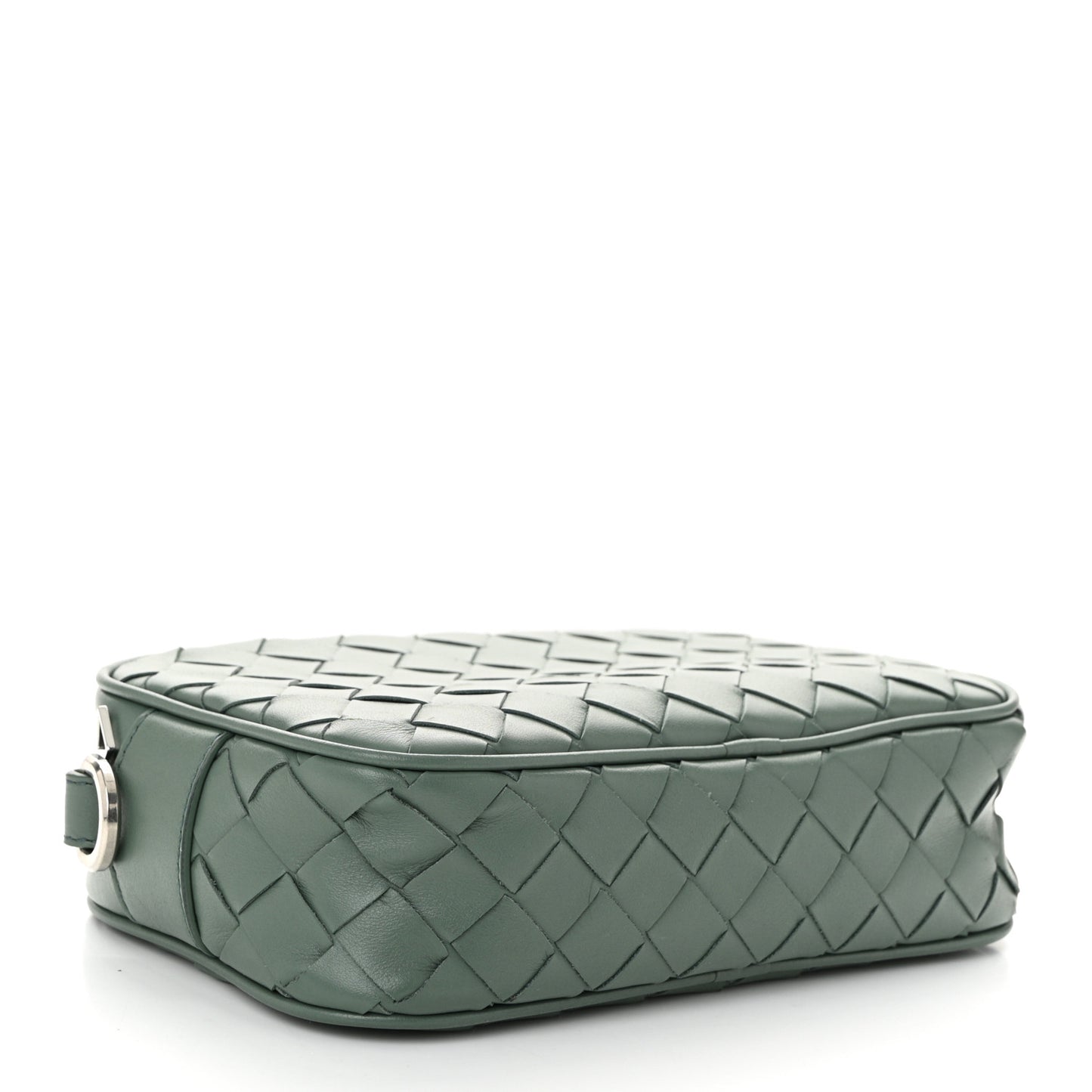 Calfskin Intrecciato Small Camera Bag Aloe