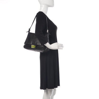 Fendi Calfskin Big Forever Mama Baguette Black 2 of 11