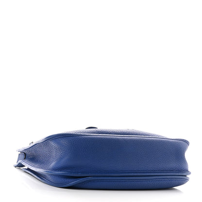 Hermes Taurillon Clemence Evelyne III GM Bleu Electrique 6 of 23