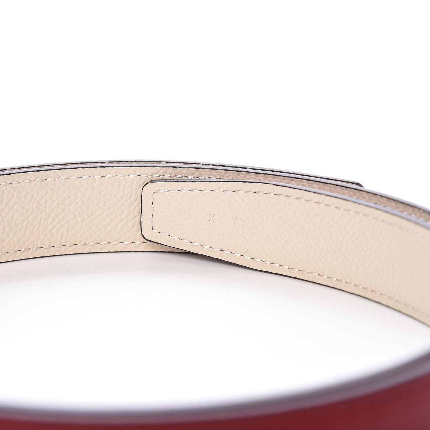 Swift Epsom 24mm Belt Strap 90 Rouge Grenat Craie