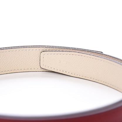 Hermes Swift Epsom 24mm Belt Strap 90 Rouge Grenat Craie 4 of 6