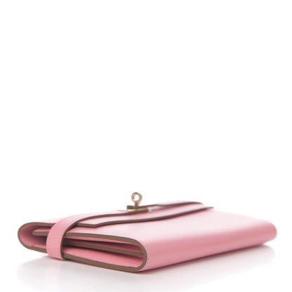 Hermes Epsom Kelly Longue Wallet Rose Confetti 3 of 7