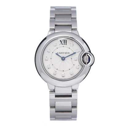 Cartier Stainless Steel Diamond 28mm Ballon Bleu De Cartier Quartz Watch 1 of 4