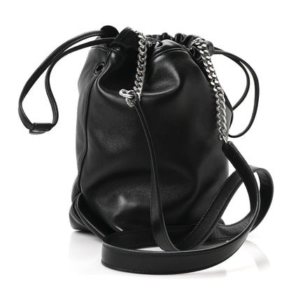 Saint Laurent Lambskin Small Teddy Bucket Bag Black 4 of 12