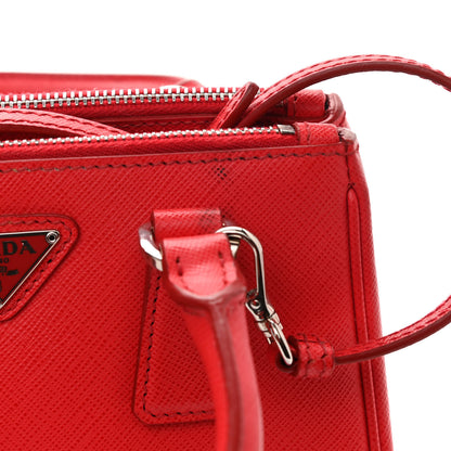 Prada Saffiano Mini Galleria Double Zip Crossbody Lacca 10 of 10