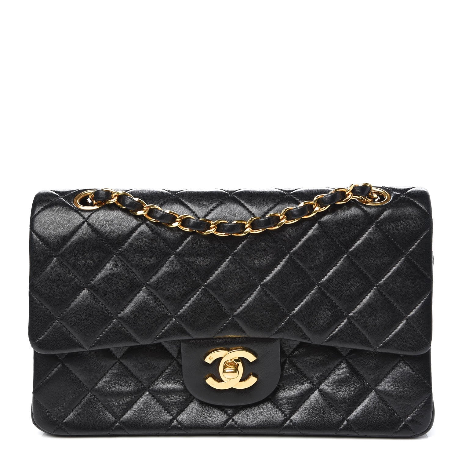 Chanel Lambskin Quilted Small Double Flap Black 1 of 10