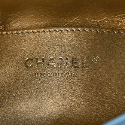 Chanel Lambskin Quilted CC Pearl Crush Small Hobo Light Blue 6 of 9