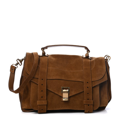 Proenza Schouler Suede Medium PS1 Satchel Tobacco 1 of 4