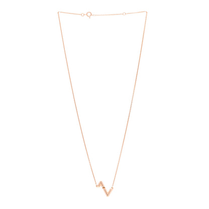 Louis Vuitton 18K Pink Gold LV Volt Upside Down Pendant Necklace 3 of 6