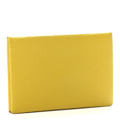 Hermes Chevre Mysore Calvi Card Case Lime 2 of 4