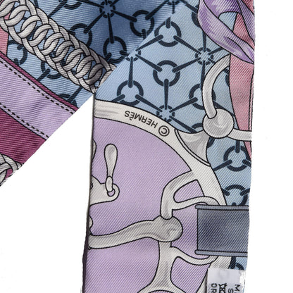 Hermes Silk La Promenade Du Matin Twilly Mauve Ciel Gris 5 of 5