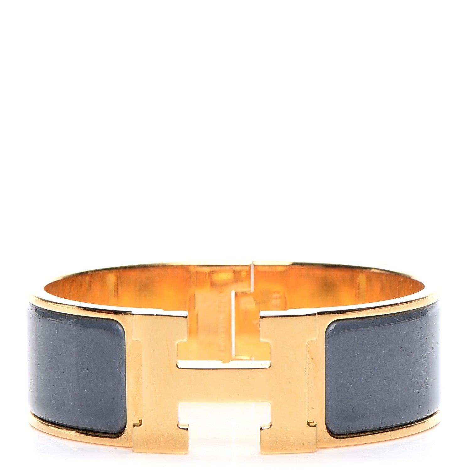 Hermes Enamel Wide Clic Clac H Bracelet PM Slate 1 of 5