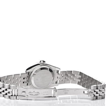 Rolex Stainless Steel 18K White Gold Diamond Mother of Pearl 26mm Oyster Perpetual Datejust Watch 179174 5 of 7