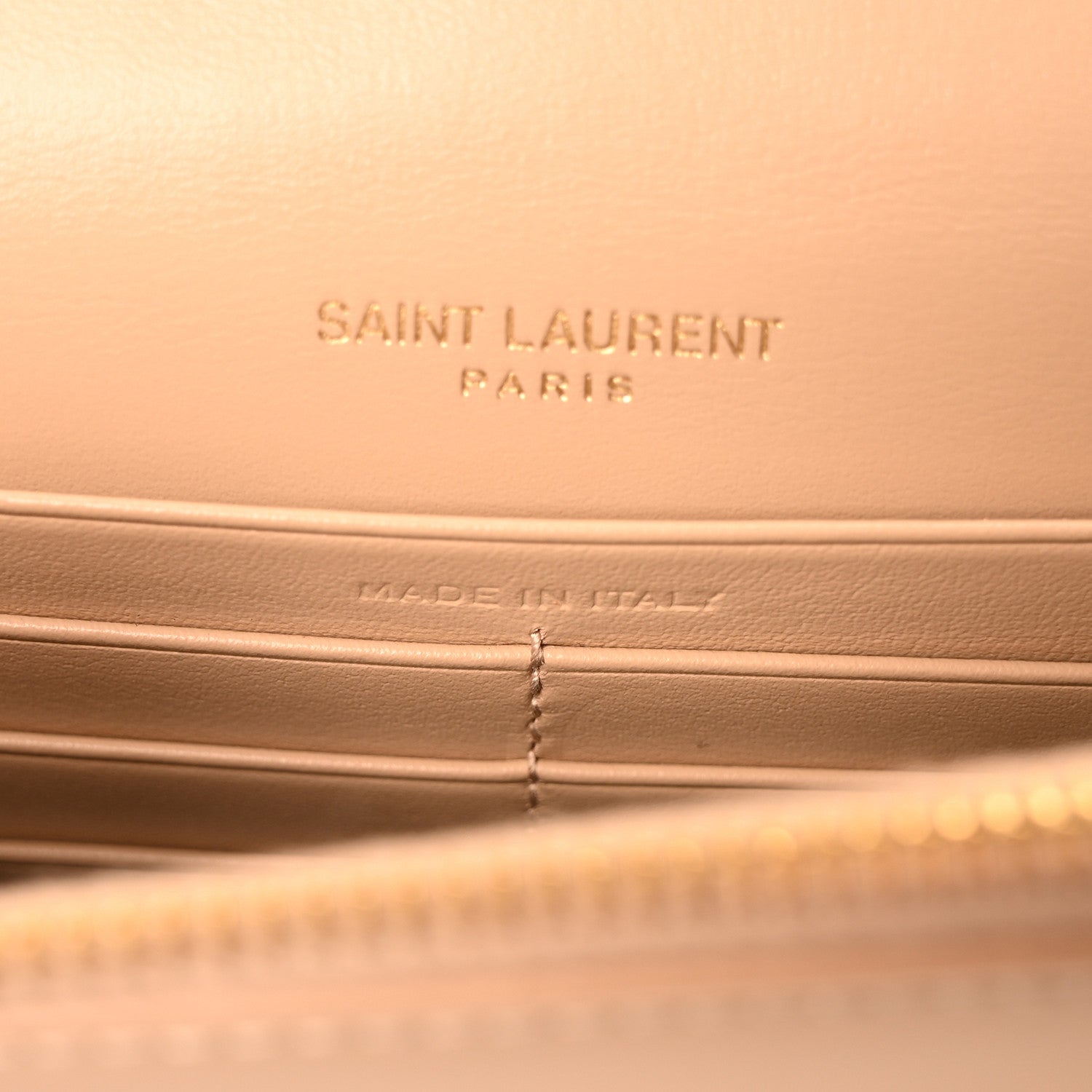 Saint Laurent Patent Monogram Classic Kate Tassel Chain Wallet Dark Beige 7 of 10