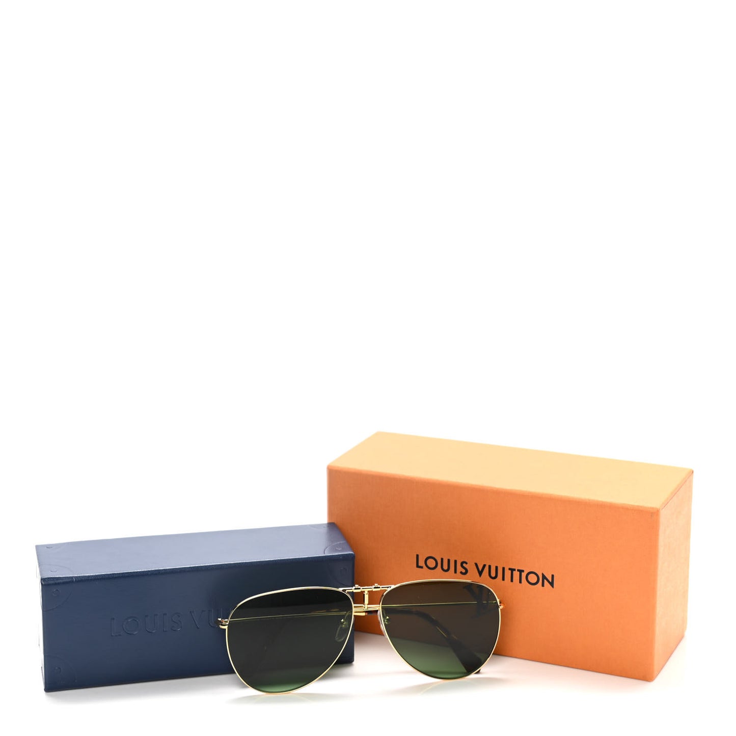 Metal Aviator Sunglasses Z1380U Gold Green