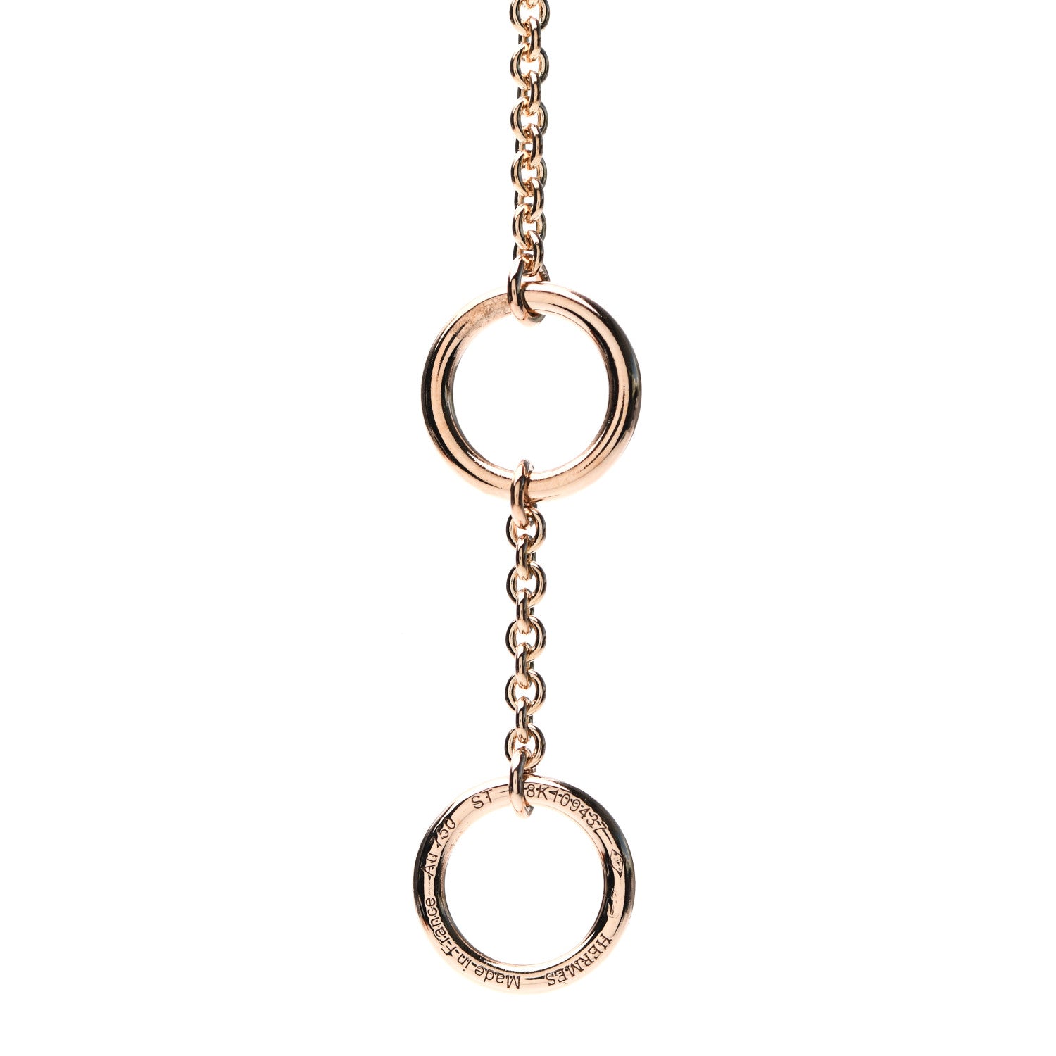 Hermes 18K Rose Gold Chaine d'Ancre Mini Punk Necklace ST 4 of 5