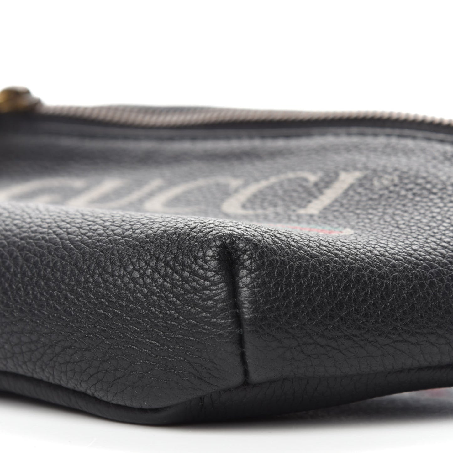 Grained Calfskin Small Logo Belt Bag Black