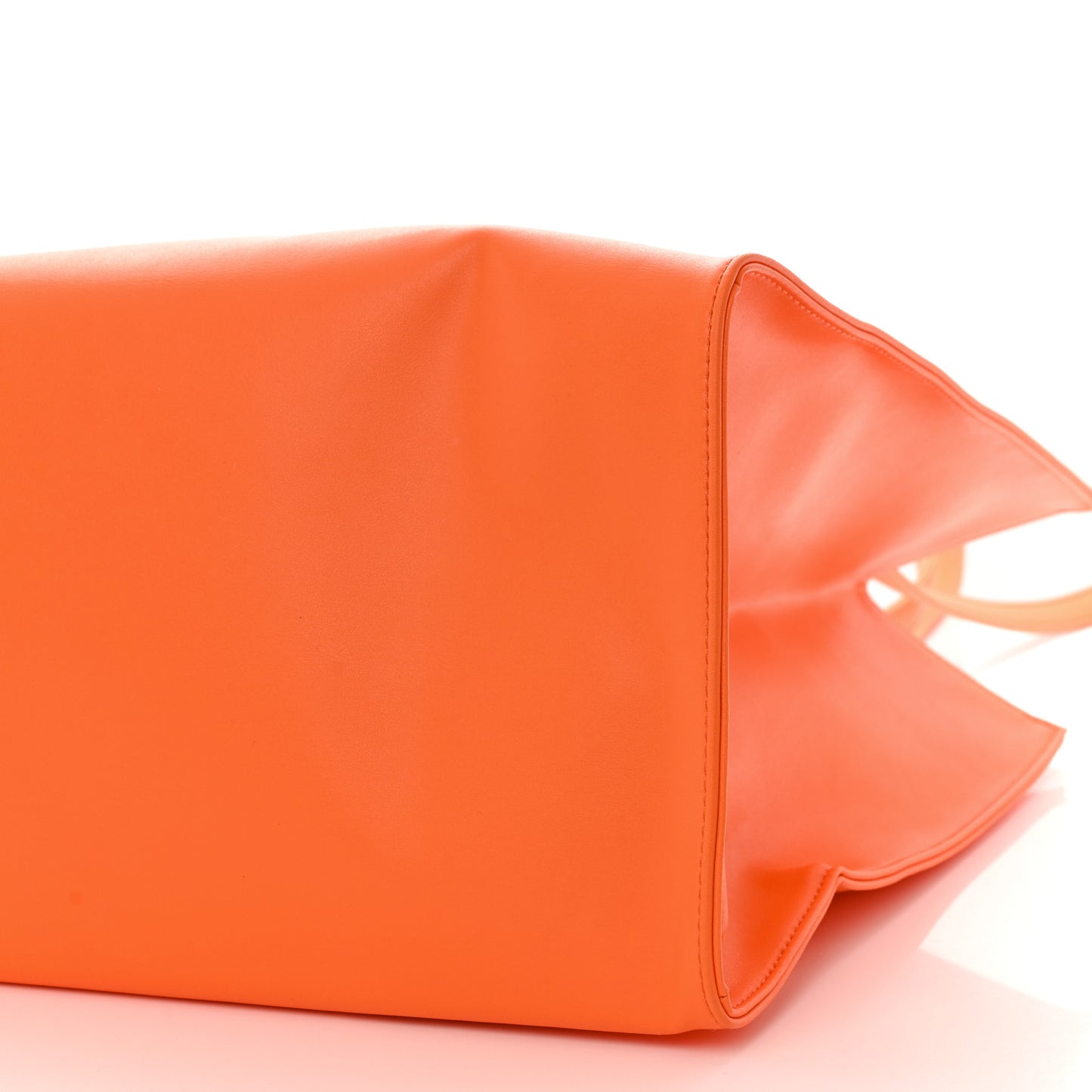Vegan Leather Large Shopping Bag Orange