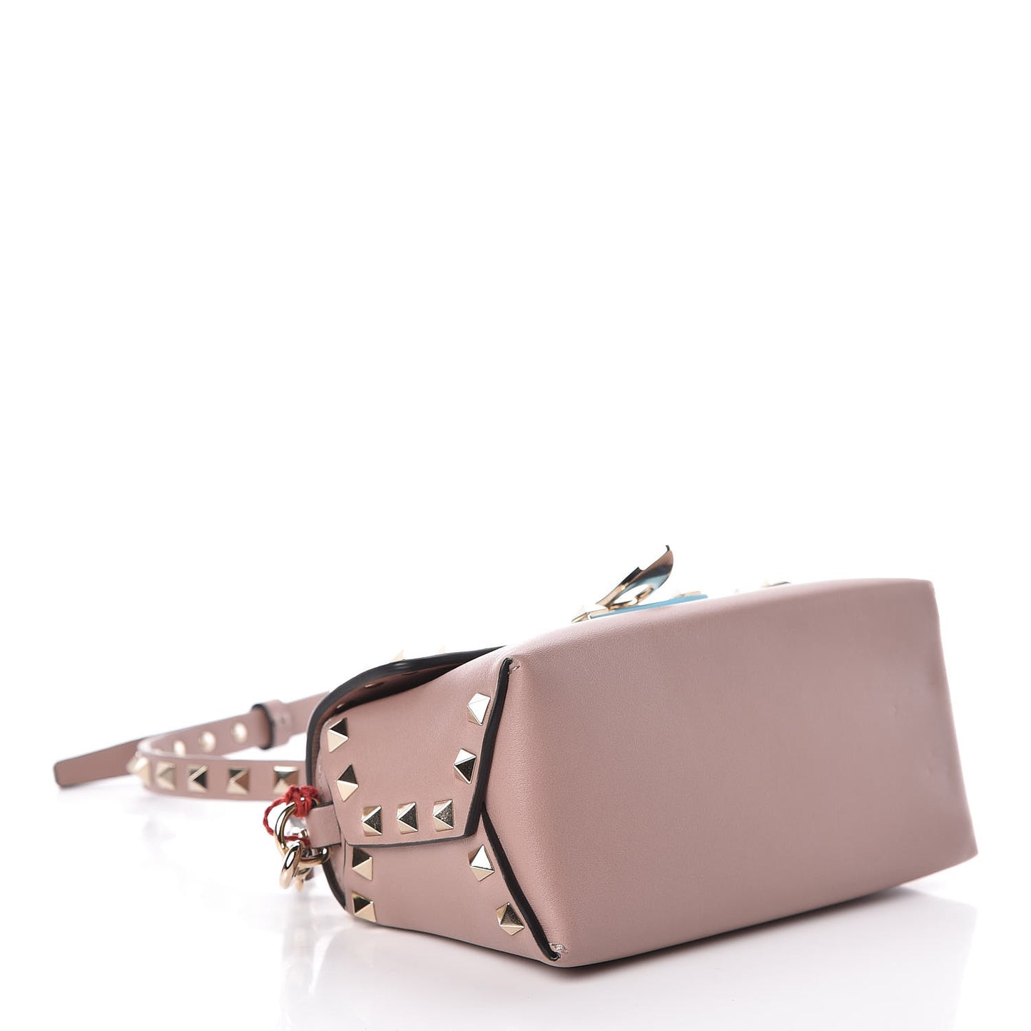 Vitello Mini Rockstud Crossbody Bag Poudre