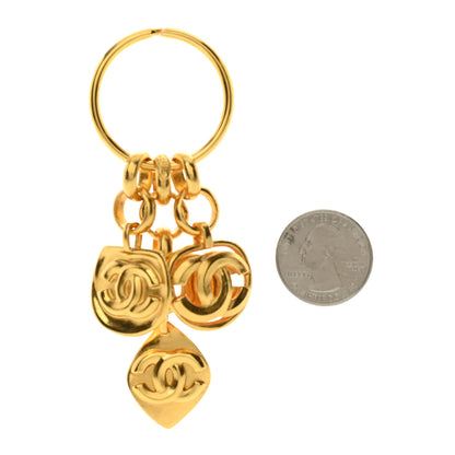Chanel Metal CC Charms Key Chain Gold 2 of 3
