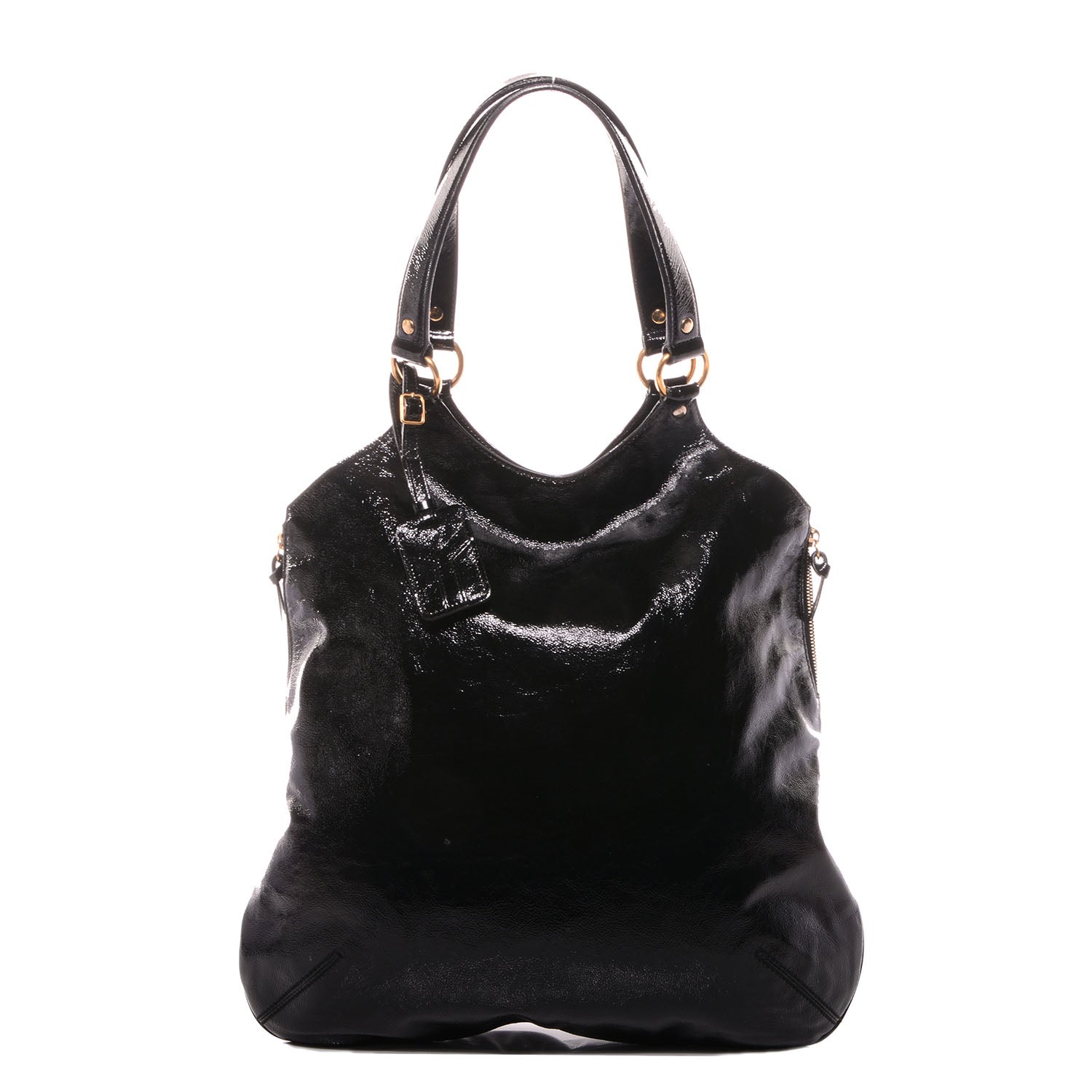 Saint Laurent Patent Tribute Tote Black 1 of 31