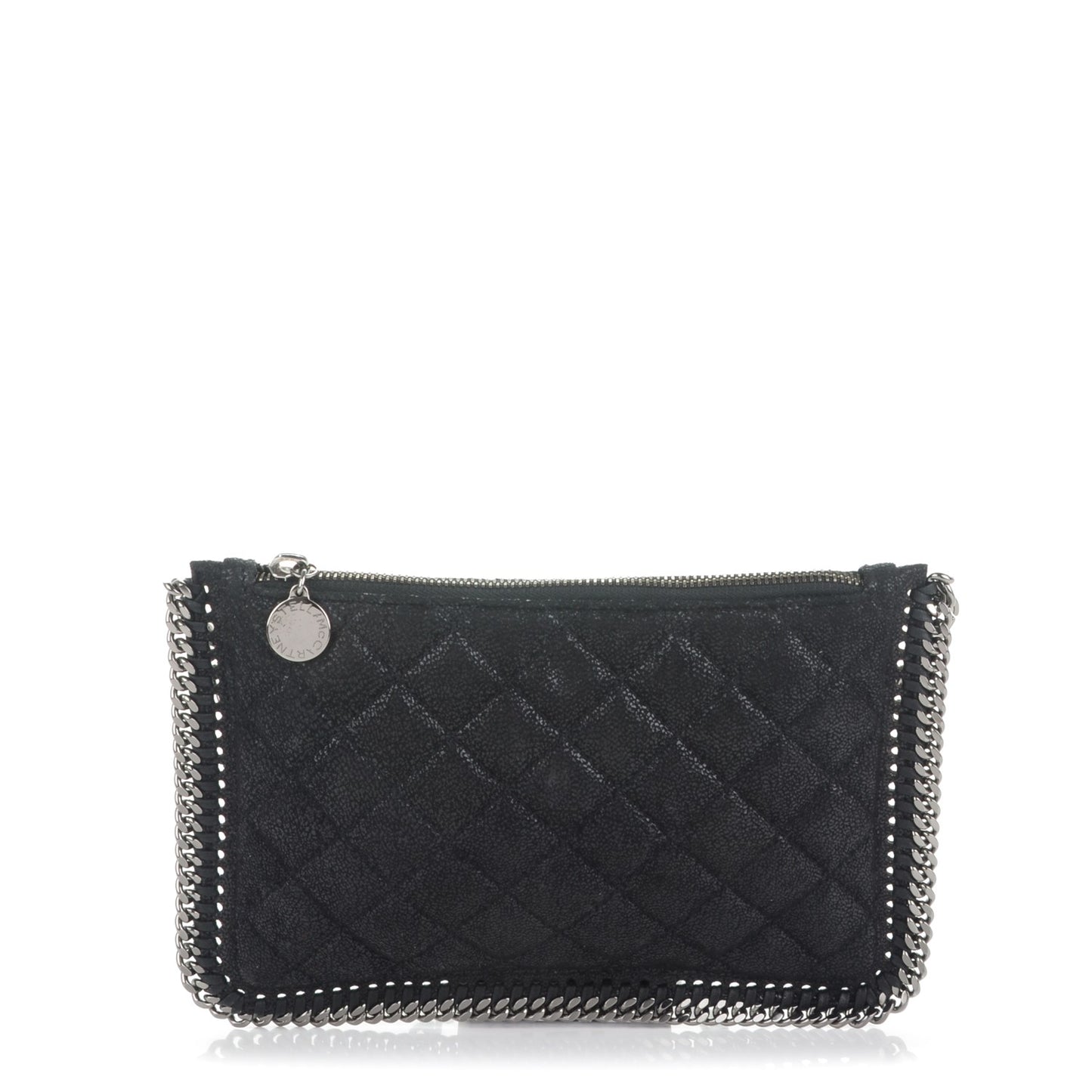 Shaggy Deer Quilted Falabella Wristlet Black