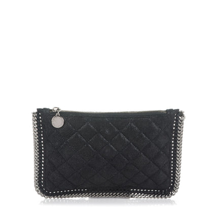 Stella McCartney Shaggy Deer Quilted Falabella Wristlet Black 1 of 7