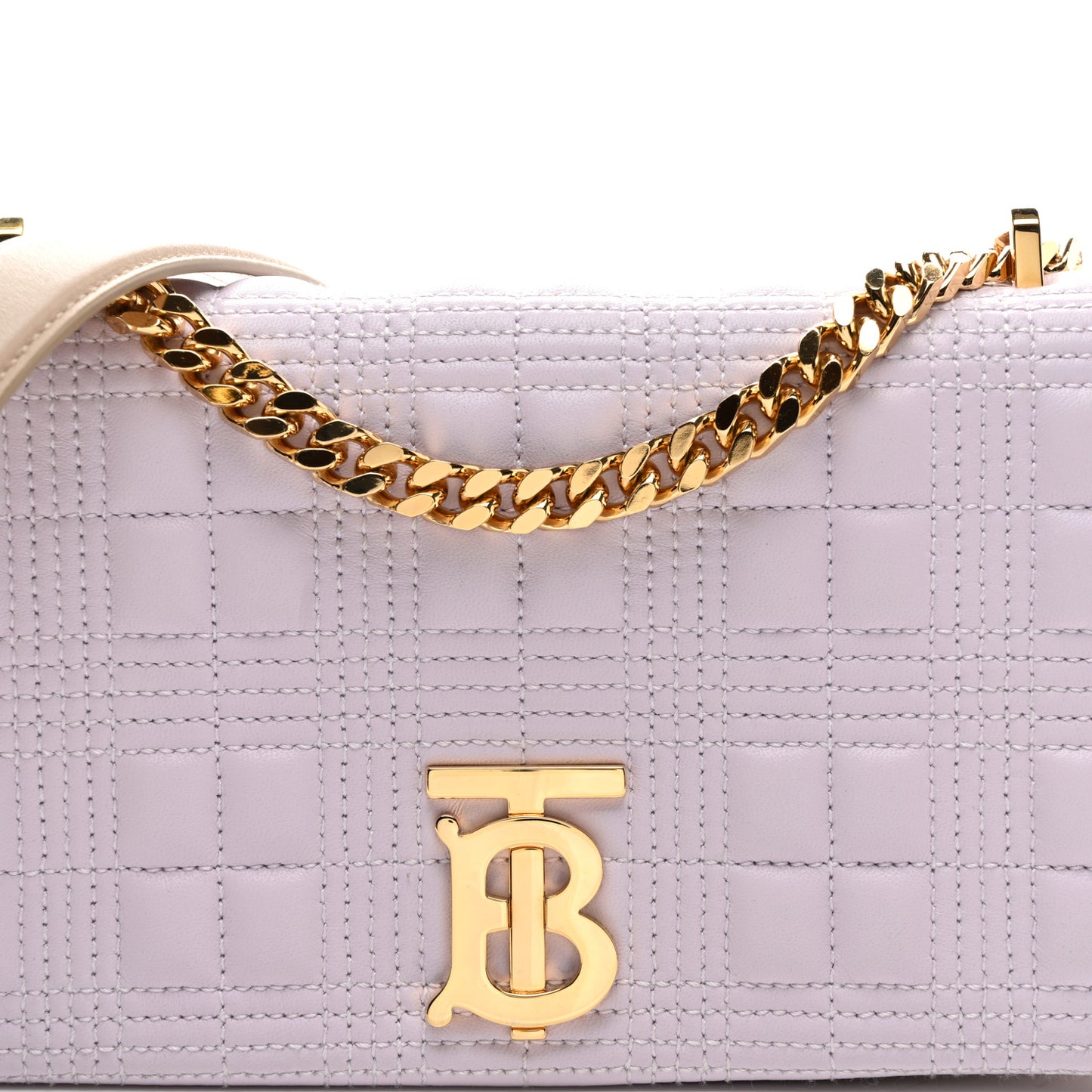 Lambskin Quilted Small Lola Bag Pale Thistle Soft Fawn