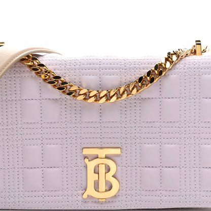 Burberry Lambskin Quilted Small Lola Bag Pale Thistle Soft Fawn 7 of 9