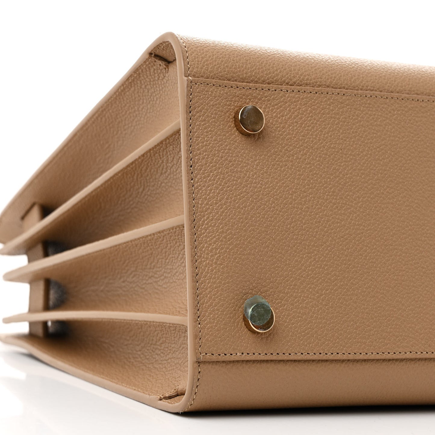 Grained Calfskin Small Sac De Jour Deep Beige