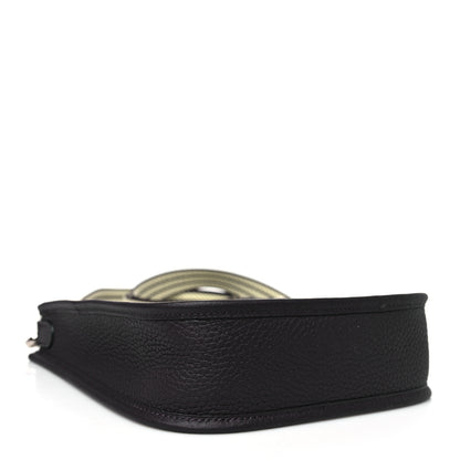 Hermes Taurillon Clemence Evelyne Sangle Cordage TPM Prunoir Jaune Milton 4 of 11