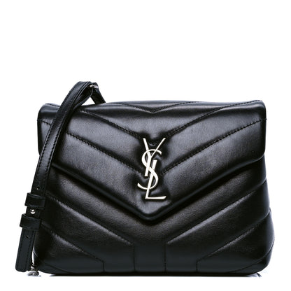 Saint Laurent Calfskin Y Quilted Monogram Toy Loulou Crossbody Bag Black 1 of 5