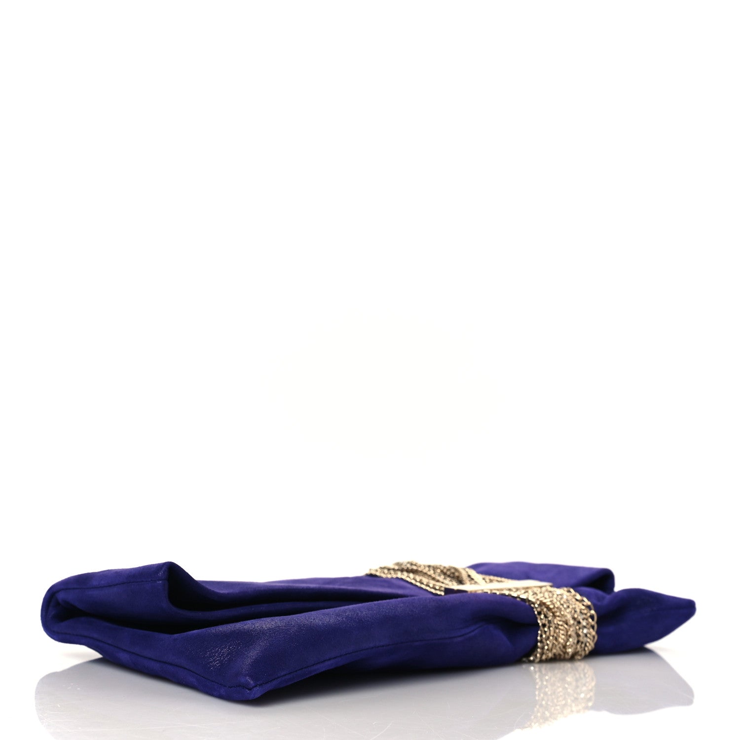 Jimmy Choo Shimmer Suede Chandra Clutch Purple 4 of 11